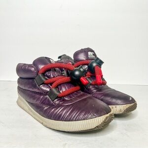 Sorel Out N About Puffy Lace Boots Insulated Women’s Boots Purple Size 9 Women’s